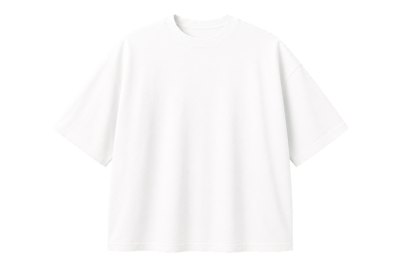 Plain white oversized T-shirt ready for a custom design